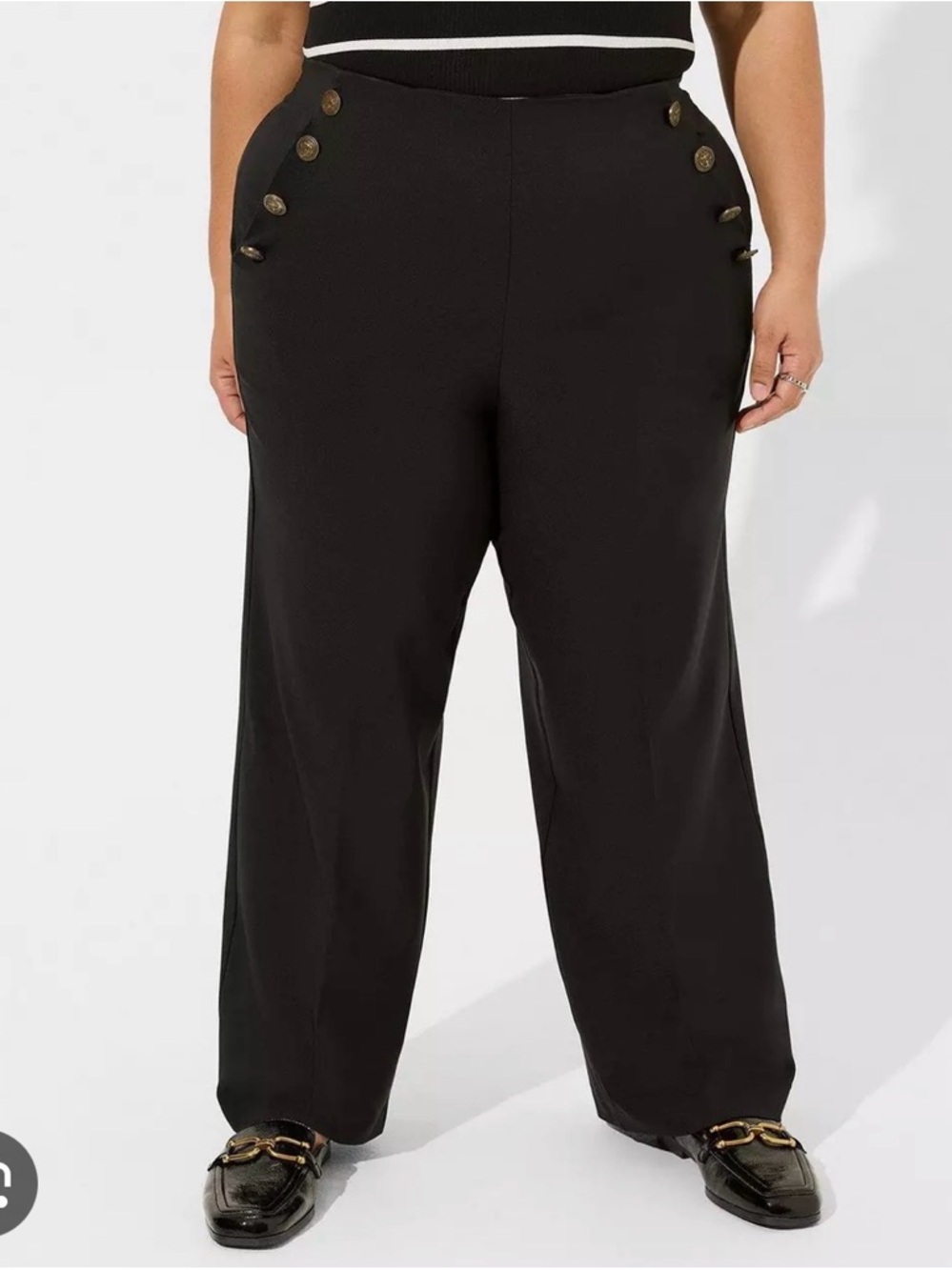 torrid Black nautical pant